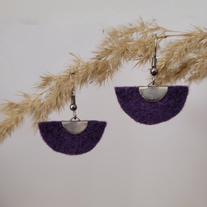 Holdszirmok aromafülbevaló, lila, Ékszer, Fülbevaló, Lógó fülbevaló, Ékszerkészítés, MESKA