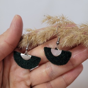 Holdszirmok aromafülbevaló, sötétzöld - ékszer - fülbevaló - lógó fülbevaló - Meska.hu