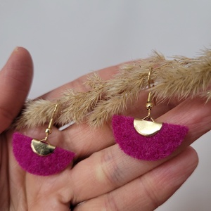 Holdszirmok aromafülbevaló - fukszia/magenta - ékszer - fülbevaló - lógó fülbevaló - Meska.hu