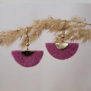 Holdszirmok aromafülbevaló - lilás lazac, Ékszer, Fülbevaló, Lógó fülbevaló, Ékszerkészítés, MESKA