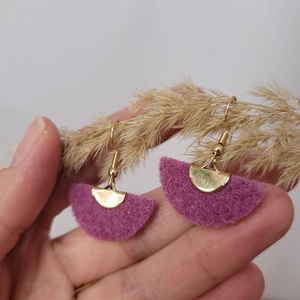 Holdszirmok aromafülbevaló - lilás lazac - ékszer - fülbevaló - lógó fülbevaló - Meska.hu