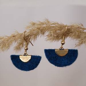 Holdszirmok aromafülbevaló - petrolkék, Ékszer, Fülbevaló, Lógó fülbevaló, Ékszerkészítés, MESKA