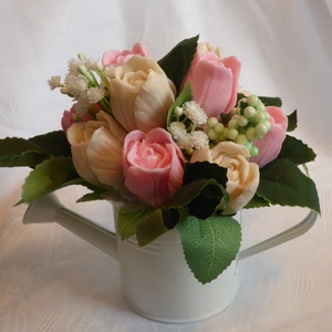 Rózsaszín tulipán csokor - otthon & életmód - dekoráció - Meska.hu