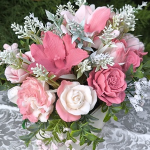 Elegáns ovális, illatos szappanvirágtál - otthon & életmód - dekoráció - virágdísz és tartó - csokor & virágdísz - Meska.hu