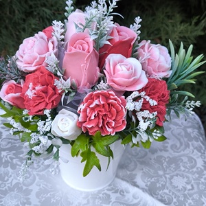 Szegfűs virágcsokor, Otthon & Életmód, Dekoráció, Virágdísz és tartó, Csokor & Virágdísz, Szappankészítés, Virágkötés, MESKA