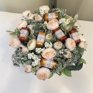 Csoki Marcipán és boglárka virágbox, virágcsokor asztaldísz, virágdoboz , virágbox - otthon & életmód - dekoráció - virágdísz és tartó - virágbox, virágdoboz - Meska.hu