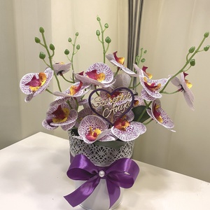 Szeretlek Anya Orchidea virágbox , Otthon & Lakás, Dekoráció, Virágdísz és tartó, Csokor & Virágdísz, Virágkötés, MESKA
