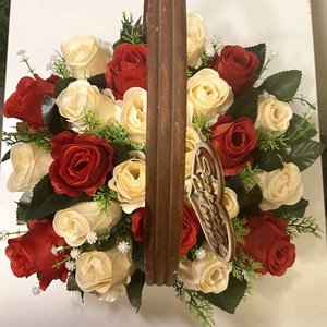 Rózsa kosár XL  virágdoboz, virágbox, asztaldísz  - otthon & életmód - dekoráció - asztal és polc dekoráció - asztaldísz - Meska.hu