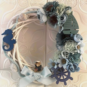 Kék matróz kopogtató, ajtódísz - otthon & életmód - dekoráció - ajtó- és ablak dekoráció - ajtódísz & kopogtató - Meska.hu