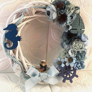 Kék matróz kopogtató, ajtódísz - otthon & életmód - dekoráció - ajtó- és ablak dekoráció - ajtódísz & kopogtató - Meska.hu