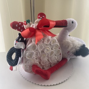 �Gólya hozzapelenkatorta, pelenkatorony, 4-8 kg babaváró csomag - játék & sport - Meska.hu