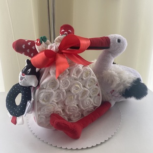 �Gólya hozzapelenkatorta, pelenkatorony, 4-8 kg babaváró csomag - játék & sport - Meska.hu