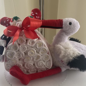 �Gólya hozzapelenkatorta, pelenkatorony, 4-8 kg babaváró csomag - játék & sport - Meska.hu