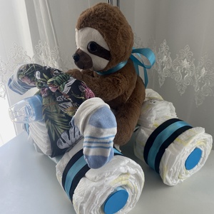 Lajhár Quad   autó pelenkatorta, 2-5 kg pelenkatorony, babaváró csomag - játék & sport - Meska.hu