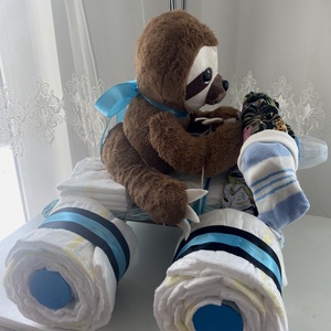 Lajhár Quad   autó pelenkatorta, 2-5 kg pelenkatorony, babaváró csomag - játék & sport - Meska.hu