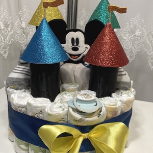 Vár, erőd  Mickey pelenkatorta, 2-5 kg pelenkatorony, babaváró csomag, Játék & Sport, Babalátogató ajándékcsomag, Mindenmás, MESKA