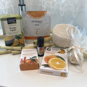 Narancsos  kényeztető  csomag, szett  - szépségápolás - kozmetikai ajándékcsomag - Meska.hu