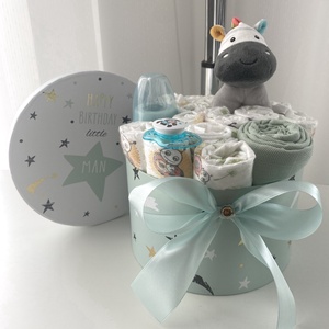 Baba box,  pelenkatorta 2-5 kg, pelenka doboz, babaváró csomag - játék & sport - babalátogató ajándékcsomag - Meska.hu