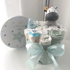 Baba box,  pelenkatorta 2-5 kg, pelenka doboz, babaváró csomag - játék & sport - babalátogató ajándékcsomag - Meska.hu