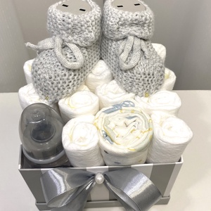 Baba box,  pelenkatorta 2-5 kg, pelenka doboz, babaváró csomag - játék & sport - Meska.hu