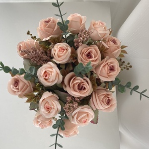 Bézs rózsa  virág csokor - otthon & életmód - dekoráció - Meska.hu