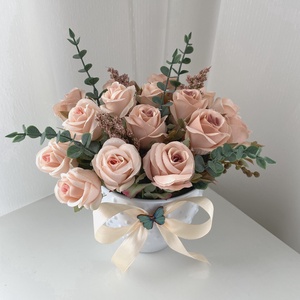 Bézs rózsa  virág csokor - otthon & életmód - dekoráció - Meska.hu