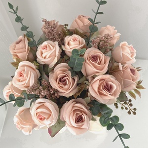 Bézs rózsa  virág csokor - otthon & életmód - dekoráció - Meska.hu