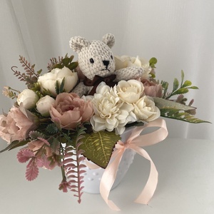 Maci rózsával Örökcsokor, virág csokor - otthon & életmód - dekoráció - Meska.hu