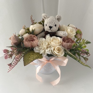 Maci rózsával Örökcsokor, virág csokor - otthon & életmód - dekoráció - Meska.hu