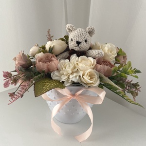 Maci rózsával Örökcsokor, virág csokor - otthon & életmód - dekoráció - Meska.hu