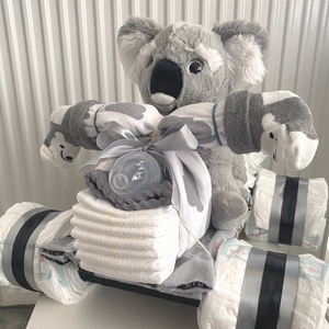 Koala maci Quad   autó pelenkatorta, 2-5 kg pelenkatorony, babaváró csomag, Játék & Sport, Babalátogató ajándékcsomag, Mindenmás, MESKA