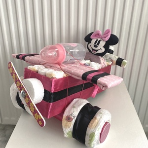   Minnie repülő pelenkatorta,2-5 kg pelenkatorony, babaváró csomagf - Meska.hu