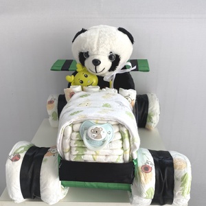 Lamborghini  autó pelenkatorta, 2-5 kg pelenkatorony, babaváró csomag - játék & sport - babalátogató ajándékcsomag - Meska.hu