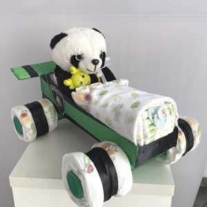 Lamborghini  autó pelenkatorta, 2-5 kg pelenkatorony, babaváró csomag - játék & sport - babalátogató ajándékcsomag - Meska.hu
