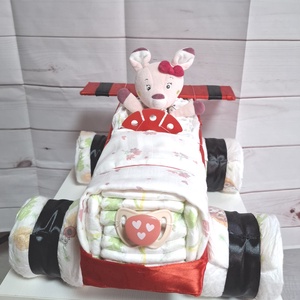 Ferrari autó pelenkatorta, 2-5 kg pelenkatorony, babaváró csomag - játék & sport - babalátogató ajándékcsomag - Meska.hu