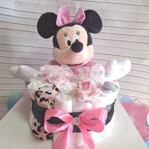 Mickey Minnie  pelenkatorta 2-5kg, pelenkatorony, babaváró csomag, kelengye - Meska.hu