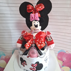 Mickey egér pelenkatorta, 2-5 kg pelenkatorony, babaváró csomag - Meska.hu