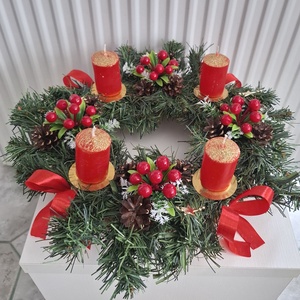 Karácsonyi  klasszikus adventi koszorú, asztaldísz  - karácsony - adventi díszek - adventi asztaldísz - Meska.hu Karácsonyi  klasszikus adventi koszorú, asztaldísz  - karácsony - adventi díszek - adventi asztaldísz - Meska.hu