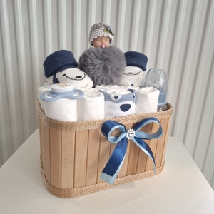 Tipegő baba box, pelenkatorta 3-6kg pelenkatorony, babaváró csomag - játék & sport - babalátogató ajándékcsomag - Meska.hu