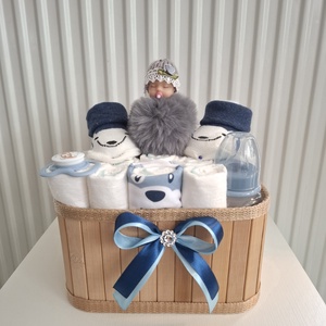 Tipegő baba box, pelenkatorta 3-6kg pelenkatorony, babaváró csomag - játék & sport - babalátogató ajándékcsomag - Meska.hu