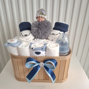 Tipegő baba box, pelenkatorta 3-6kg pelenkatorony, babaváró csomag, Játék & Sport, Babalátogató ajándékcsomag, Mindenmás, MESKA