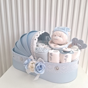 Iciri piciri medvebocs bölcső pelenkatorta 4-8 kg, pelenkatorony, babaváró csomag, Játék & Sport, Babalátogató ajándékcsomag, Mindenmás, MESKA