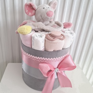Egérke pelenkatorta, 2-5 kg pelenkatorony, babaváró csomag, Játék & Sport, Babalátogató ajándékcsomag, Mindenmás, MESKA