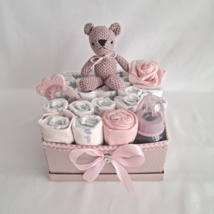 Kis mackó pelenkatorta, 2-5 kg pelenkatorony, babaváró csomag - Meska.hu