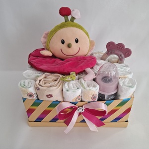  Liliputi katicabogárka pelenkatorony, pelenkatorta babaváró csomag , 2-5kg - baba - mama - pelenkázó, babafürdető kellékek - pelenkatorta - Meska.hu