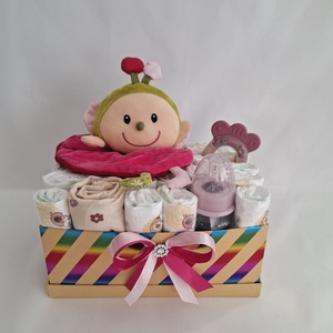  Liliputi katicabogárka pelenkatorony, pelenkatorta babaváró csomag , 2-5kg - baba - mama - pelenkázó, babafürdető kellékek - pelenkatorta - Meska.hu