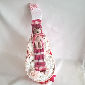 Gitár pelenkatorta, 2-5kg pelenkatorony, babaváró csomag, Játék & Sport, Babalátogató ajándékcsomag, Mindenmás, MESKA
