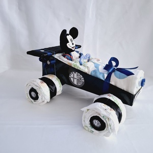   Mickey autó pelenkatorta,2-5 kg pelenkatorony, babaváró csomag, Játék & Sport, Babalátogató ajándékcsomag, Mindenmás, MESKA