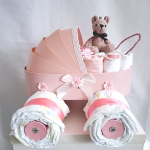Maci babakocsi pelenkatorta 4-8kg, pelenkatorony, babaváró csomag, Játék & Sport, Babalátogató ajándékcsomag, Mindenmás, MESKA