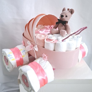 Maci babakocsi pelenkatorta 4-8kg, pelenkatorony, babaváró csomag - játék & sport - babalátogató ajándékcsomag - Meska.hu